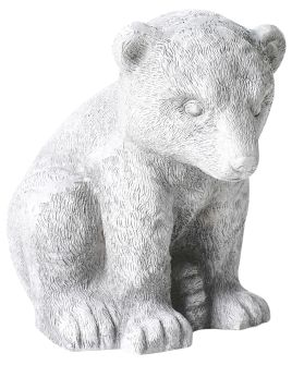 REDMERE Garden Bear Figurine - Grey