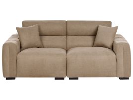 3 Seater Sofa - FAUSAKN Fabric Sofa Light Brown