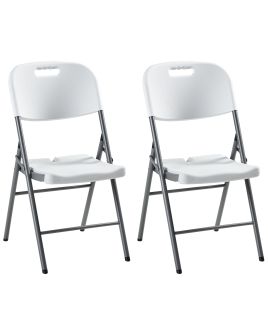 FARNMERE Set of 2 Garden Chairs - White