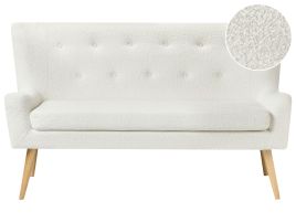 2 Seater Boucle Kitchen Sofa White SKIBBY