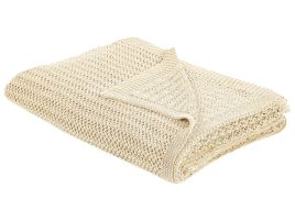 Bedspread ILEN Cotton 150 x 200 cm Beige