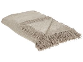 Bedspread YERBENT Cotton 220 x 240 cm Taupe