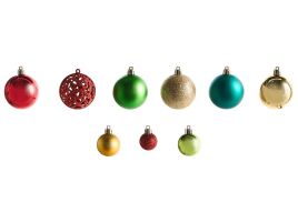 VANERNIA Set of 100 Christmas Baubles Hanging Ornament Decoration - Multicolor