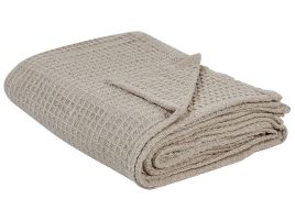Bedspread CHAGYL Cotton 200 x 220 cm Taupe