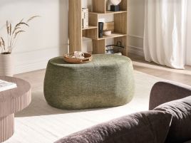 BOFARO Fabric Ottoman Bench - Dark Green