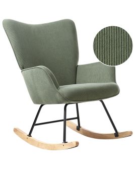 Rocking Chair ARSET Corduroy Dark Green