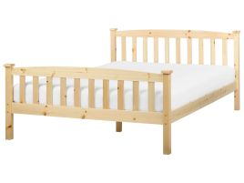 CIVERNY Bedframe Wood 140 x 200cm EU Double Bed Light Wood
