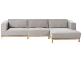 LINFORDEN Fabric 5 Seater L Shaped Corner Sofa - Grey, Right Hand Facing