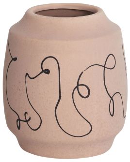 Flower Vase SKATE Stoneware 20 cm Sand Beige