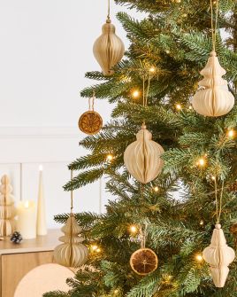 CEHIVO Christmas Decor Hanging Baubles Set of 20 - Beige