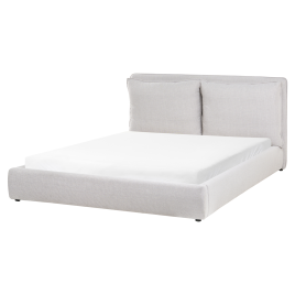 BAJONA Kingsize Fabric Bedframe - Light Grey
