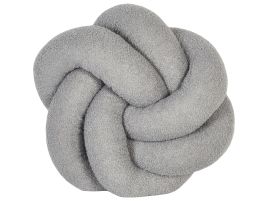Throw Cushion ANGELONIA Boucle 45 x 45 cm Grey Solid