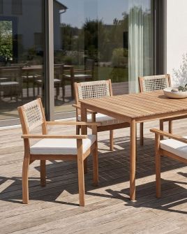 GADUXA Garden Chairs Set of 2 - Light Brown