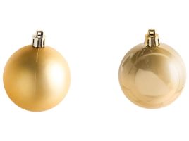 FEGENOR Set of 60 Christmas Tree Baubles Hanging Ornament Decoration - Gold