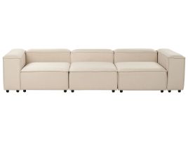 3-Seater Modular Fabric Sofa Beige ARDAL