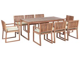 ARBOR 8 Seater Garden Dining Set with Cushions - Light Green
