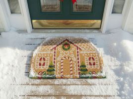 DIHIVO Christmas Motif Door Mat - Coir, 45cm