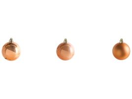 LOVATNIA Set of 60 Christmas Baubles Hanging Ornament Decoration - Copper