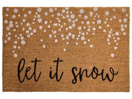 OXTONMERE Christmas Motif Coir Doormat - Natural
