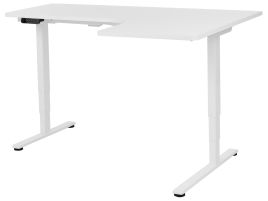 Electric Adjustable Right Corner Desk 160 x 59 cm White DESTINES