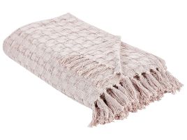 Bedspread BERE Cotton 200 x 220 cm Pastel Pink