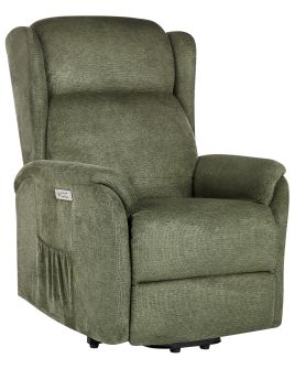 Electric Recliner Chair ELEGY Fabric Green