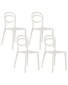 DEVENHURST Set of 4 Garden Chairs - White