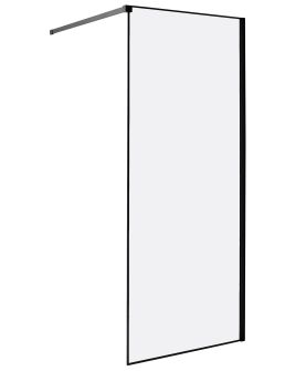 Shower Screen WASPAM 80 x 190 cm Black