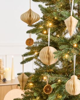 CELERO Christmas Decor Hanging Baubles Set of 20 - Beige