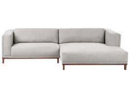 LINFORDEN Fabric 4 Seatrer L Shaped Corner Sofa - Grey, Right Hand Facing