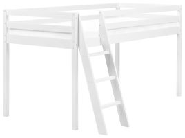 ASSEU Mid Sleeper Bedframe Pine Wood 90 x 200cm EU Single Bed White
