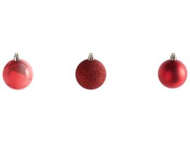 TYINOVA Set of 60 Christmas Baubles Hanging Ornament Decoration - Red