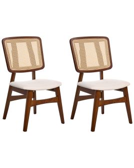 FINCHMERE Wooden Dining Chairs - Set of 2 - Brown