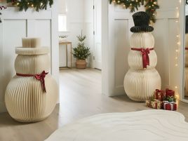 FEFARO Christmas Decor Snowman Set of 2 - Beige