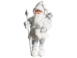 NELAURO Santa Claus Christmas Figurine Decoration - Silver