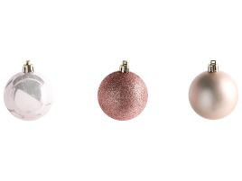TYINOVA Set of 60 Christmas Baubles Hanging Ornament Decoration - Pink