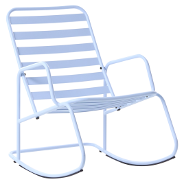 KASTELLE Metal Garden Rocking Chair - Light Blue