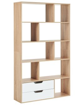 Bookcase WADENA 185 cm Brown/ White