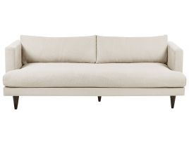 3 Seater Fabric Sofa Light Beige JARPEN