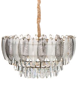SOUTHLEIGH Glass Chandelier - Brass