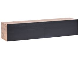 TLADSGONE Wall Mounted TV Stand 140cm Brown/ Black