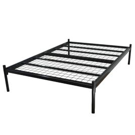 Platform High Quality Metal Bed Frame Black - Small Double 4ft