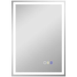 HERON 50x70cm Anti Fog LED Bathroom Mirror Bluetooth Silver