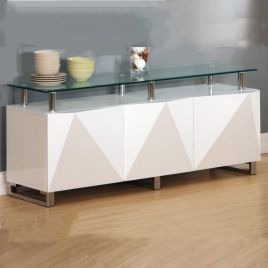 Centralia High Gloss Sideboard with 3 Doors - White