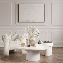 LUMI Ash Veneer Coffee Table - White