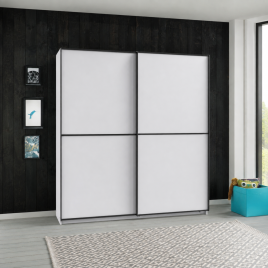 URBAN 2 Door Sliding Wardrobe White - 180cm