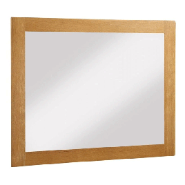Wycombe Light Oak Finish Solid Oak Wall Mirror - Wood