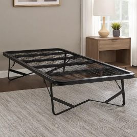 Skid Black Metal Contract Bed Frame - 4ft Small Double
