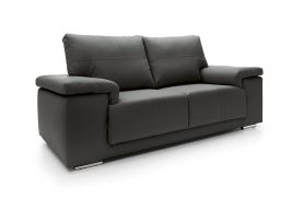 Chelmsford 2 Seater Leather Sofa - Black