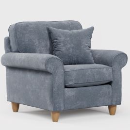 Armchair - COASTAL Fabric - Steel 92cm